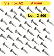 Vis Bois inox A2 Ø 4mm Entièrement Filetée 13 x Taille Différente  ( x500 )