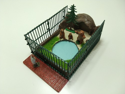 Diorama zoo ours - diorama,
