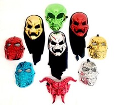 Halloween Mascarade Masques Diable Ghoul Extraterrestre Haute Brillance Chrome