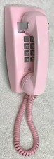 Vintage WESTERN ELECTRIC 2554BMP PINK Push Button Touch Dial Wall Mount Phone