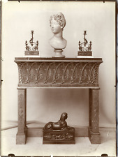 France, Paris, planter converted into console, gilded wood vintage albumen 