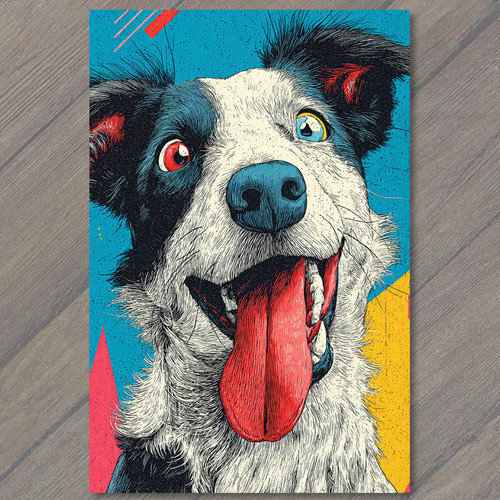 Sticker border collie - border,