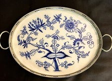 ANTIQUE VILLEROY & BOCH SECESSIONIST PORCELAIN SERVING TRAY DELFT DRESDEN GERMAN