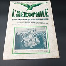 ANTIQUE AVIATION TECHNICAL MAGAZINES L'AEROPHILE N°2 1913