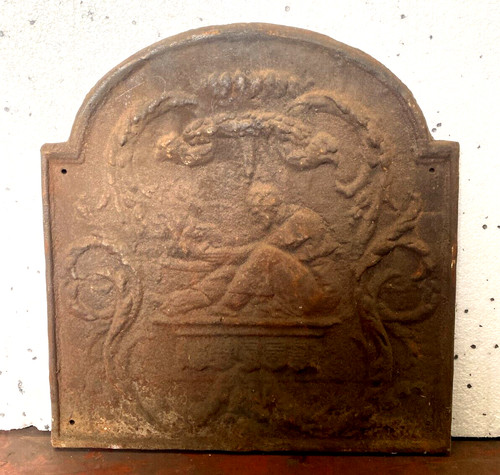 Plaque cheminée fonte - en,