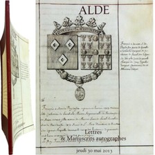 Lettres & Manuscrits autographes Alde 05/2013 littérature art science voyage