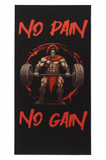 Serviette Musculation Microfibre Fitness Gym “No Pain No Gain” Motif Spartiate
