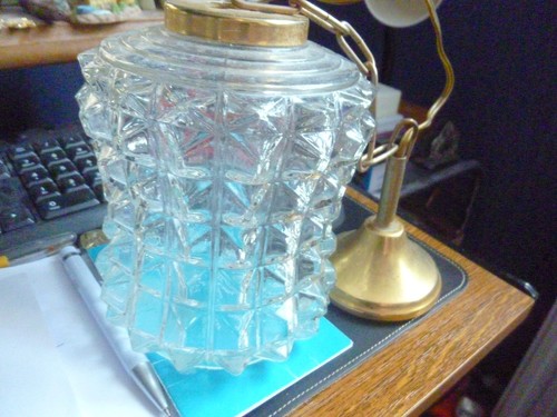 Globe lustre verre moulé - globe,
