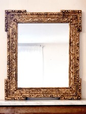 Miroir ancien doré «