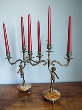 Paire de chandeliers  angelots