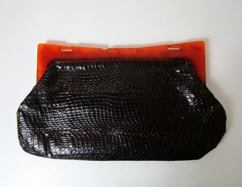 Ancien sac main cuir - ancien, à