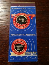 Vintage Matchcover: J.A. Dennerle Coal & Coke, Cleveland, OH  2 O