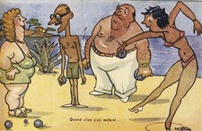 CPA ILLUSTRATOR LA GODE BALL GAMES - BEACH