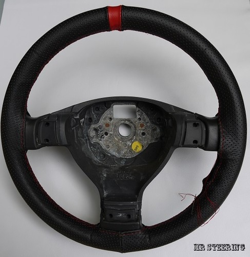 Couvre volant cuir - cuir, noir