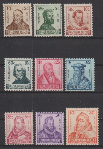 Belgium 1942 cob 593 - belgium, 593/601**