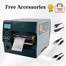 TESTED Zebra ZT420 Industrial 6" Wide Label Printer 300 dpi Peel LAN USB BT