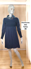 Aventures des Toiles Taille 38 👕 Superbe robe manches longues doublée bleue