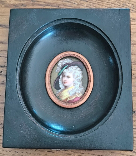 Petit cadre peinture miniature - peinture,