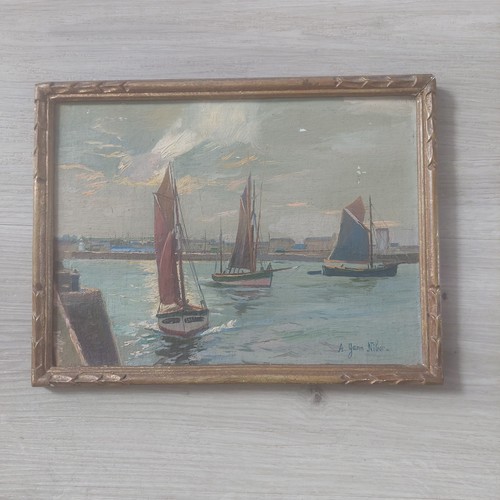 Tableau bateaux ile - tableau,
