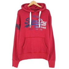 Hoodie Superdry Vintage Pour Homme Rouge En Coton Taille S