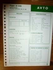 D240 - Fiche Technique Avto