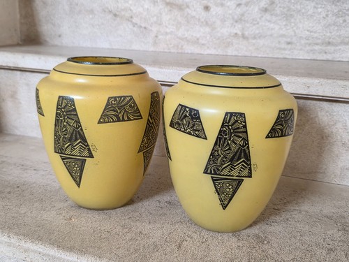 Paire vases art déco - de,