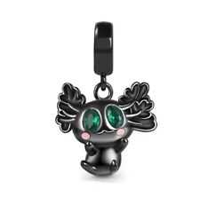 Sterling Silver 925 Black Axolotl Charm