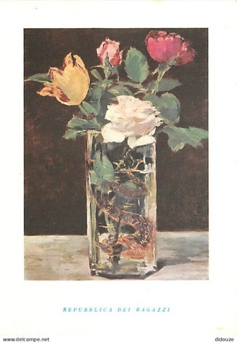 Carte postale fleurs - carte,