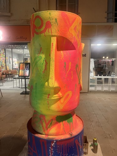 Sculpture tête moaï - sculpture,
