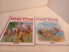 2 Books Martine A Love of Pony and Learns to Swim Good Condition Casterman