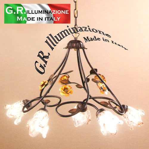 Lustre fer forgé classique