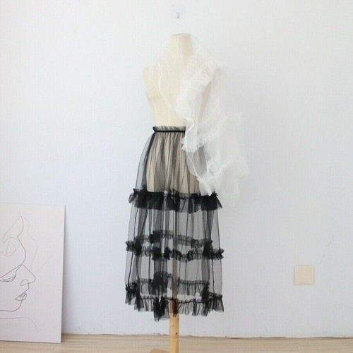 Jupe tulle serpentin volants - tulle,