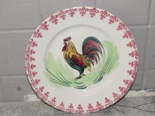  ASSIETTE CERAMIQUE MOULIN DES LOUPS & HAMAGE décor central AU COQ XXe  
