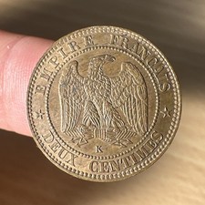 Pièce Française Deux 2 Centimes - Napoleon III K (bordeaux) 1855