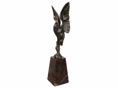 Sculpture héron bronze - héron,