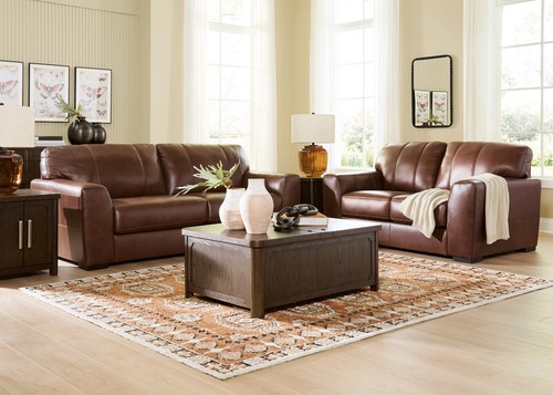Genuine leather cognac brown - genuine,
