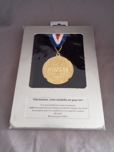 Médaille humour déco pompier