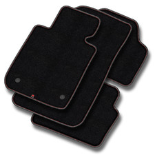 NI14-2 Jeu Tapis De Sol Velour Premium Cuir Rouge&Blanc pour Nissan Rogue II 201