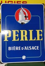 Plaque émaillée bière Perle