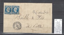 France -Lettre Montpellier pour Cette  1856 - PRECURSEUR CONVOYEUR STATION