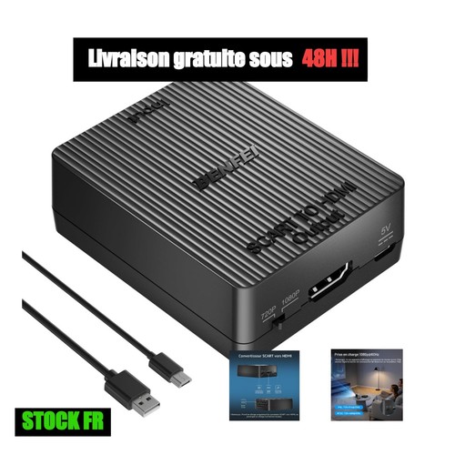 Adaptateur péritel vers - vers, hdmi