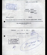 MARZY (58) Société de DRAGE / GRAVIER & SABLE "LOIRE & ALLIER" Invoice in 1964