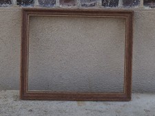 Cadre perlés Or et bois de