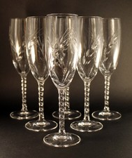 6 flutes à champagne cristal