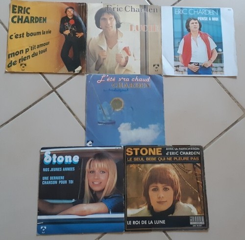 Lot disques vinyles 45 - lot, 15