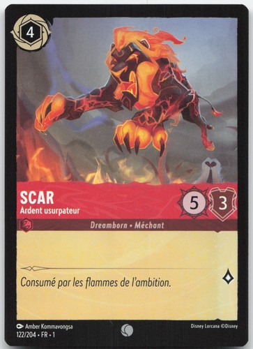 Carte lorcana scar 122 - lorcana,