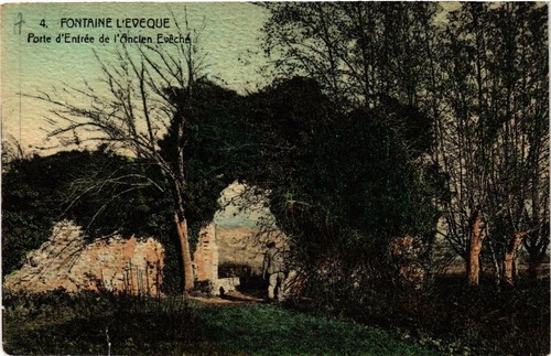 Cpa fontaine eveque porte - l'eveque,
