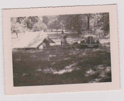 Old photo camping - photo, car