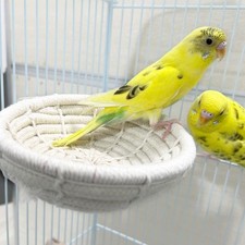 Cage à oiseaux d'intérieur tissée à la main perchoir à oiseaux matériaux a