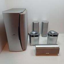 JVC SP-DWF10 Powered Subwoofer +SP-XF10S/F/C Sattelite Speakers Surround Set 5.1